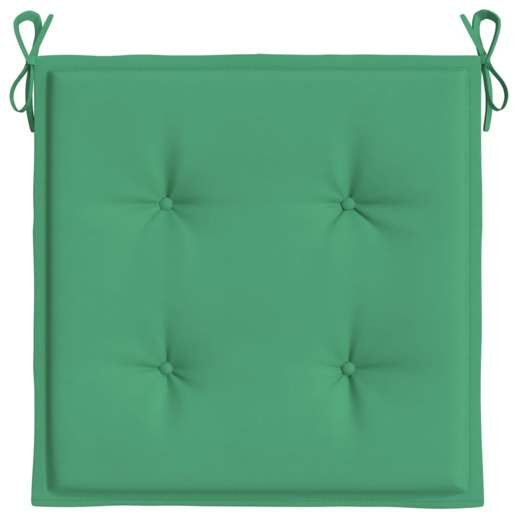 Podušky na zahradní židli 4 ks zelené 50x50x3 cm látka oxford
