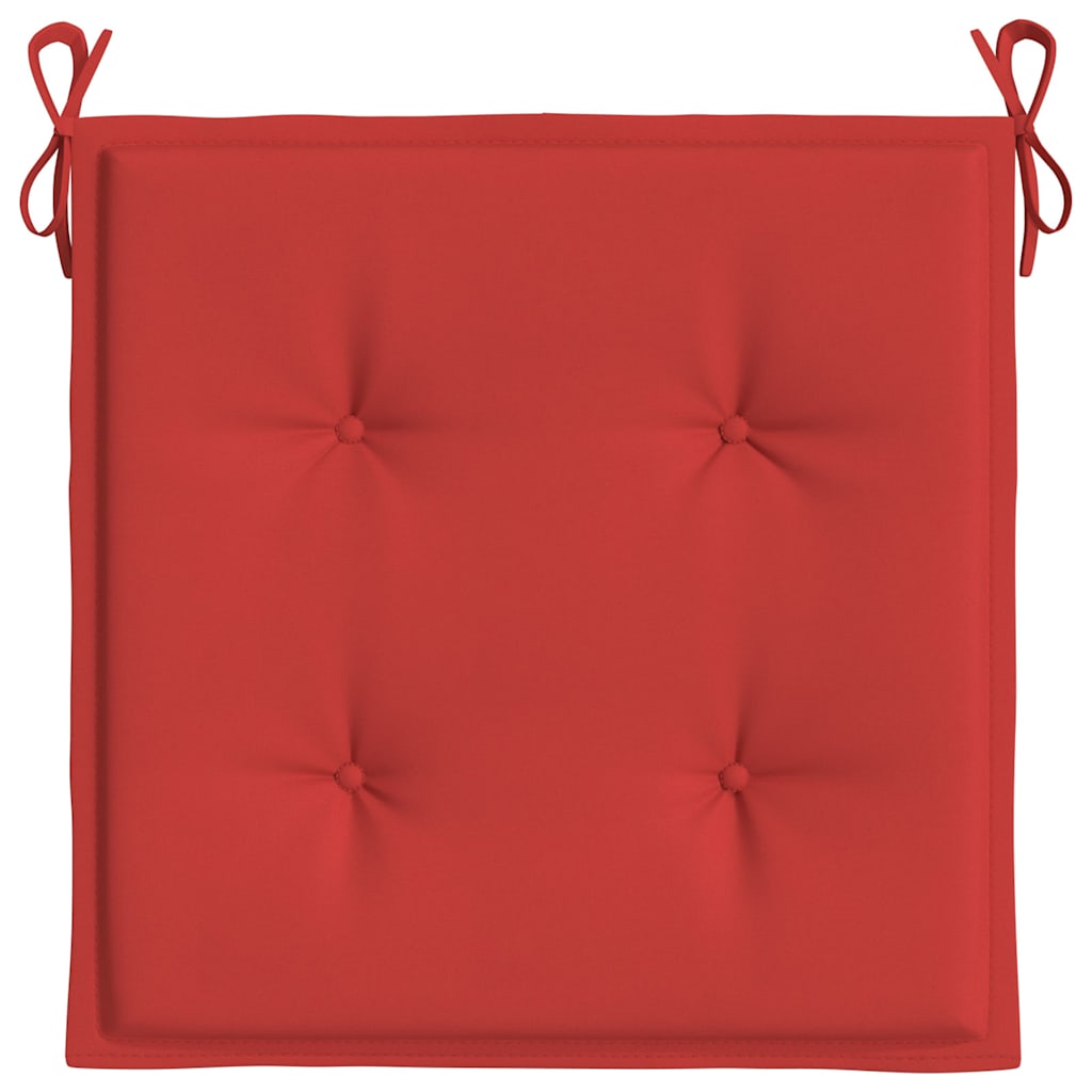 Podušky na zahradní židli 4 ks červené 50x50x4 cm látka oxford