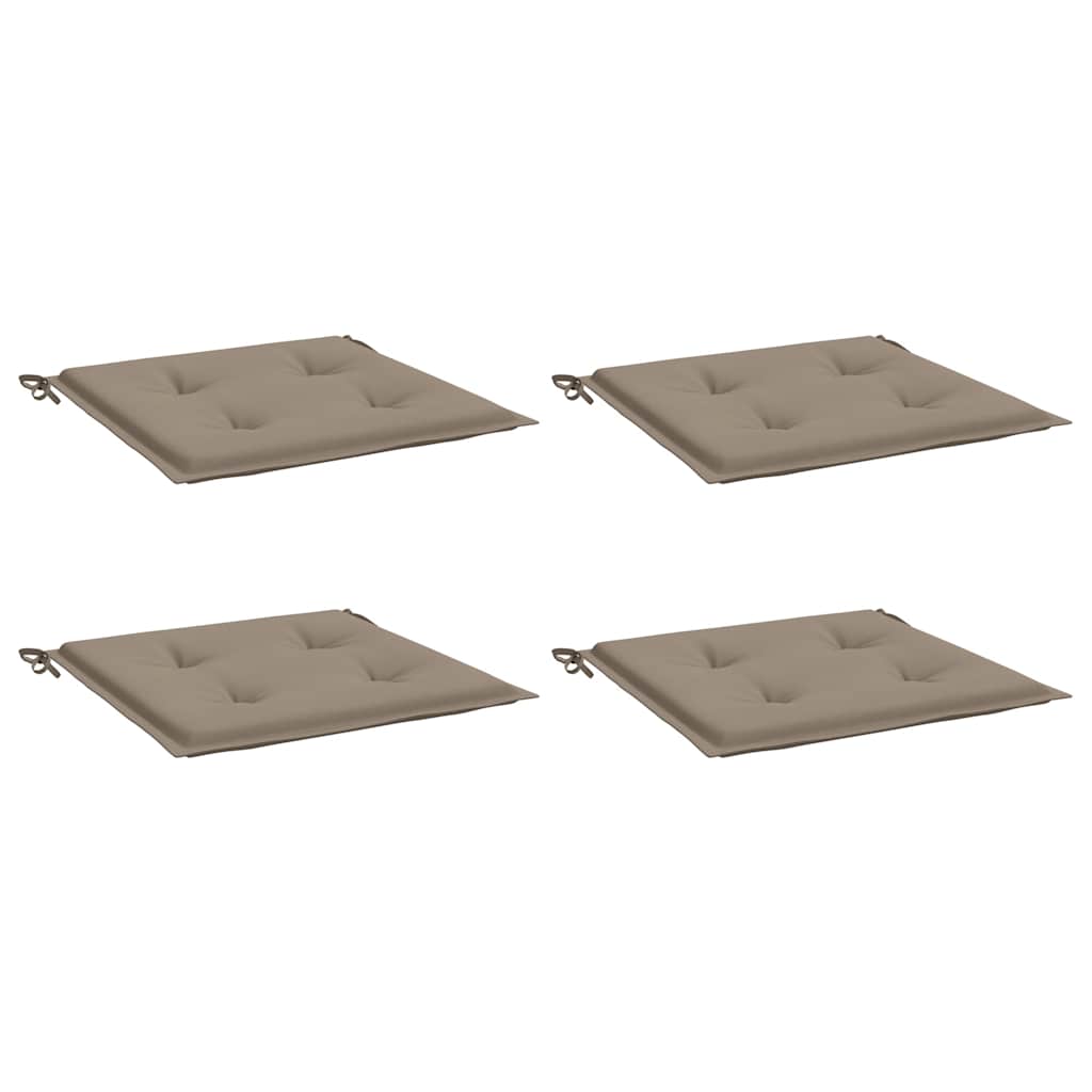 Podušky na zahradní židli 4 ks taupe 50x50x4 cm látka oxford