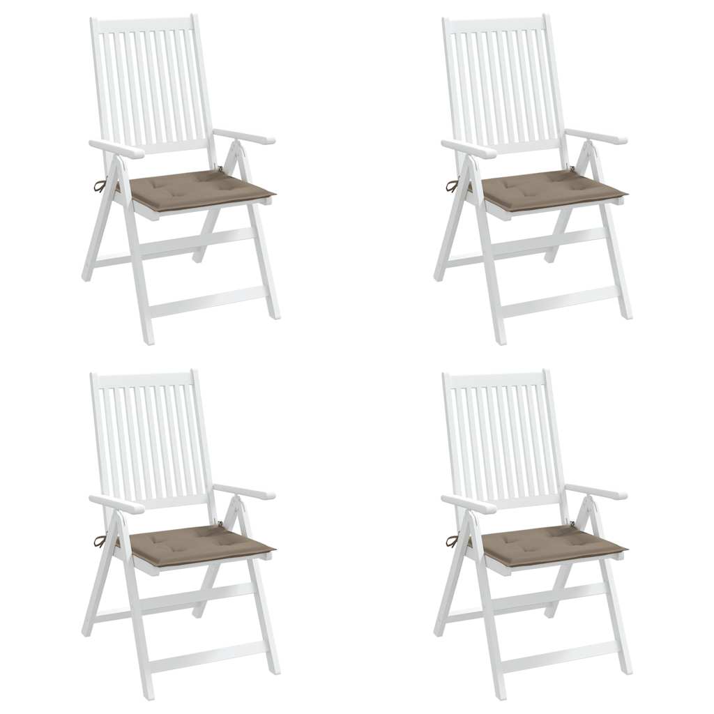 Podušky na zahradní židli 4 ks taupe 50x50x4 cm látka oxford