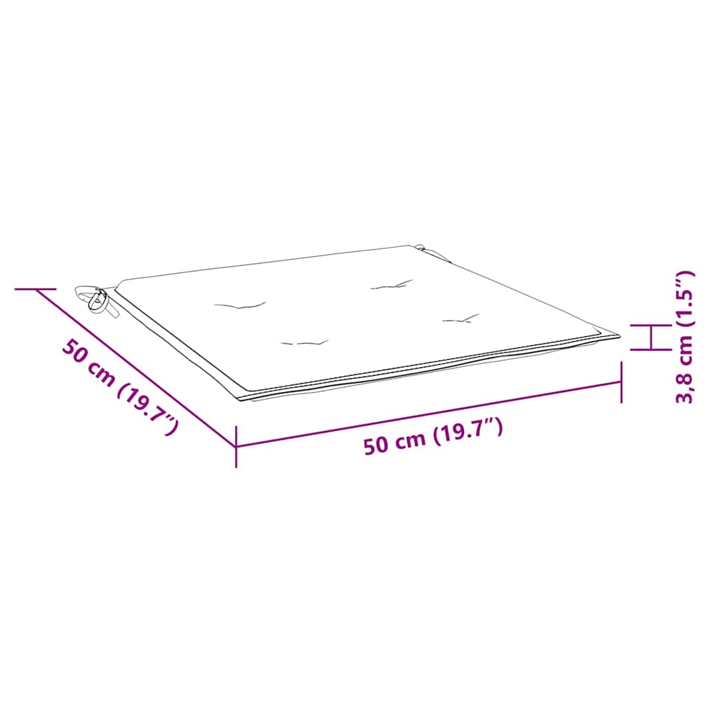 Podušky na zahradní židli 4 ks taupe 50x50x4 cm látka oxford