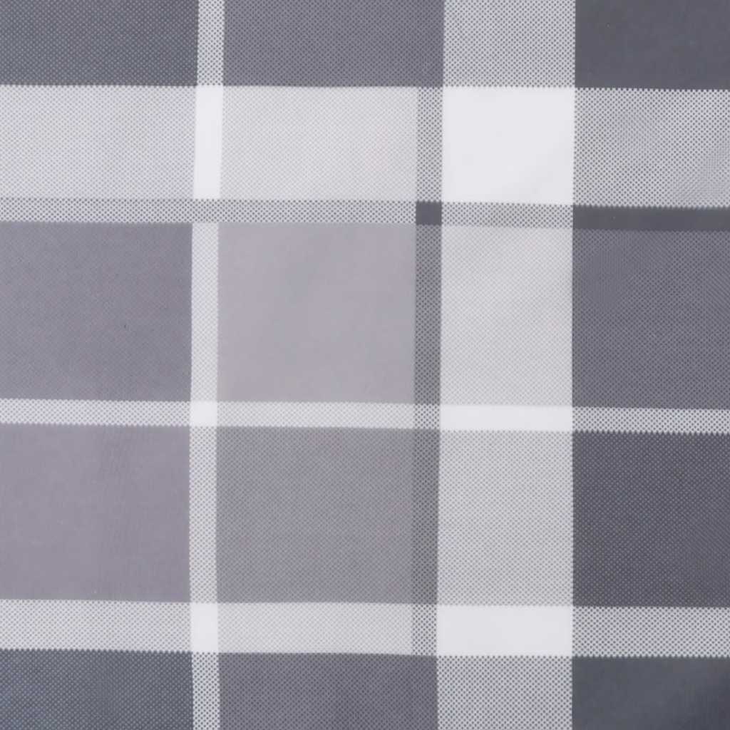 Poduška na zahradní lavici šedá károvaná 120x50x4 cm oxford