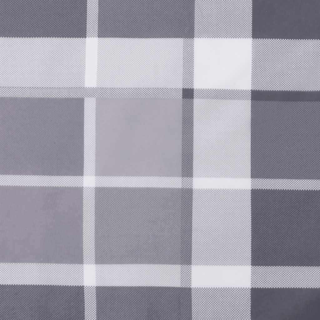 Poduška na zahradní lavici šedá károvaná 150x50x4 cm oxford