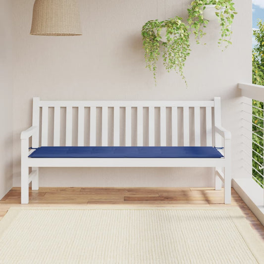 Poduška na zahradní lavici královsky modrá 180x50x3 cm oxford