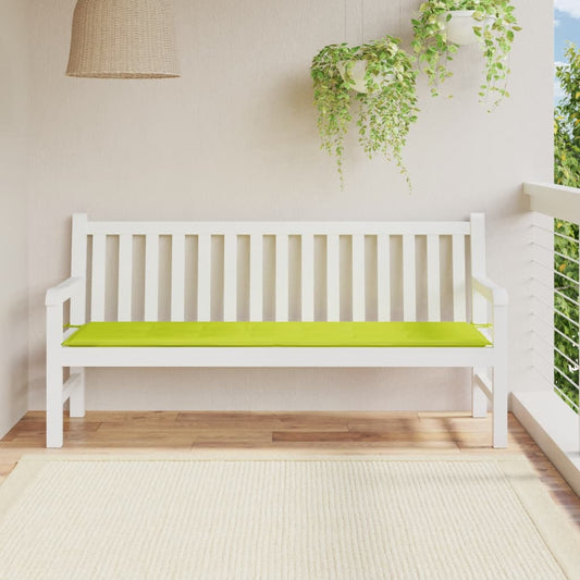 Poduška na zahradní lavici jasně zelená 180x50x3cm látka oxford