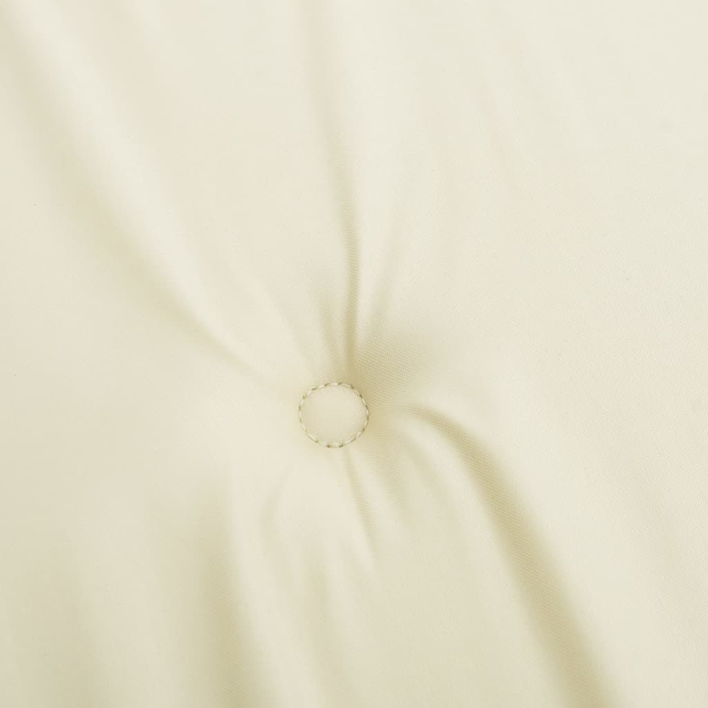 Podušky na židli vysoké opěradlo 6 ks krémové 120x50x3cm textil