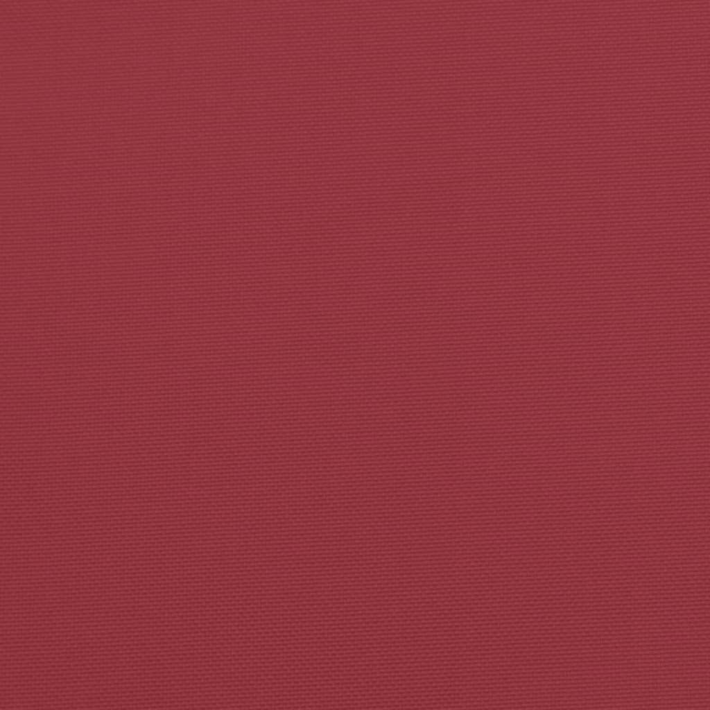 Podušky na židli vysoké opěradlo 2 ks vínové 120x50x3 cm textil