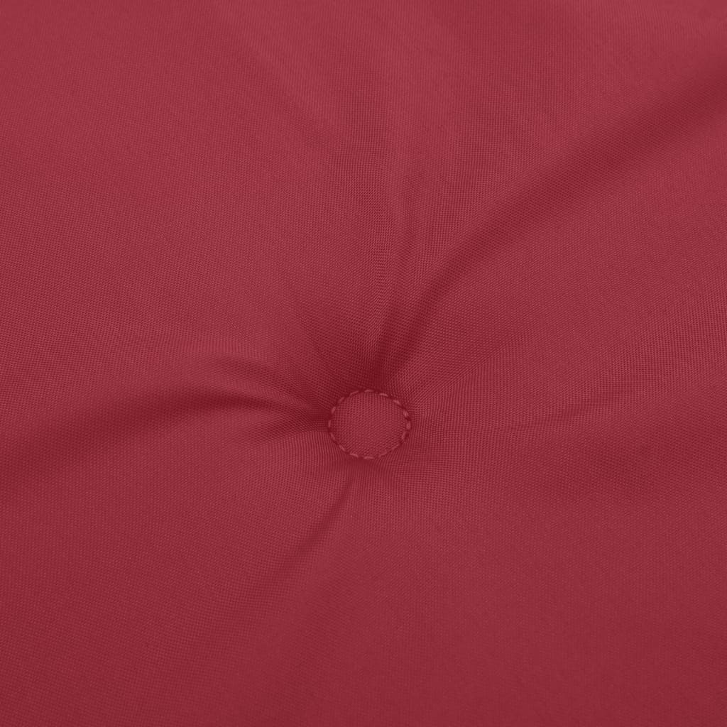 Podušky na židli vysoké opěradlo 6 ks vínové 120x50x3 cm textil