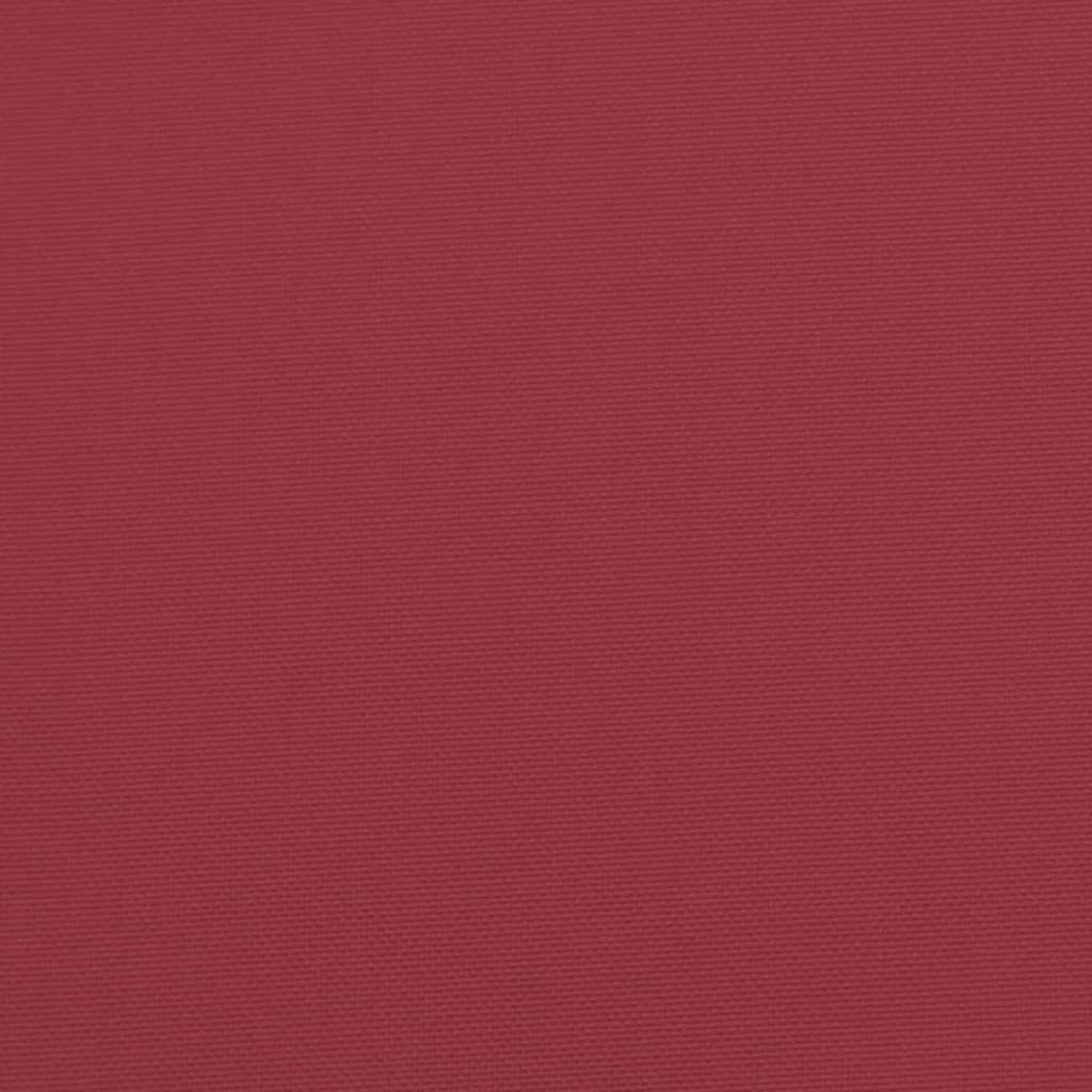 Podušky na židli vysoké opěradlo 6 ks vínové 120x50x3 cm textil