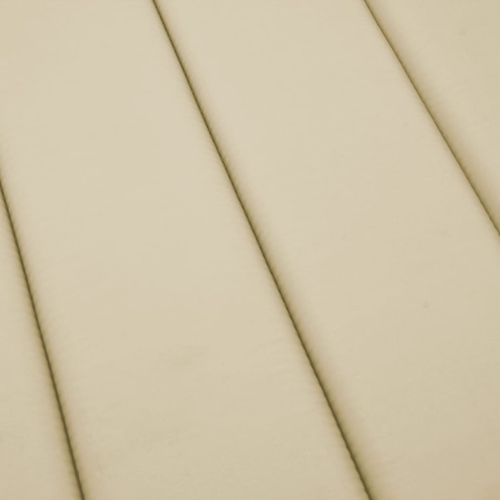 Poduška na lehátko béžová 200 x 50 x 3 cm oxfordská látka