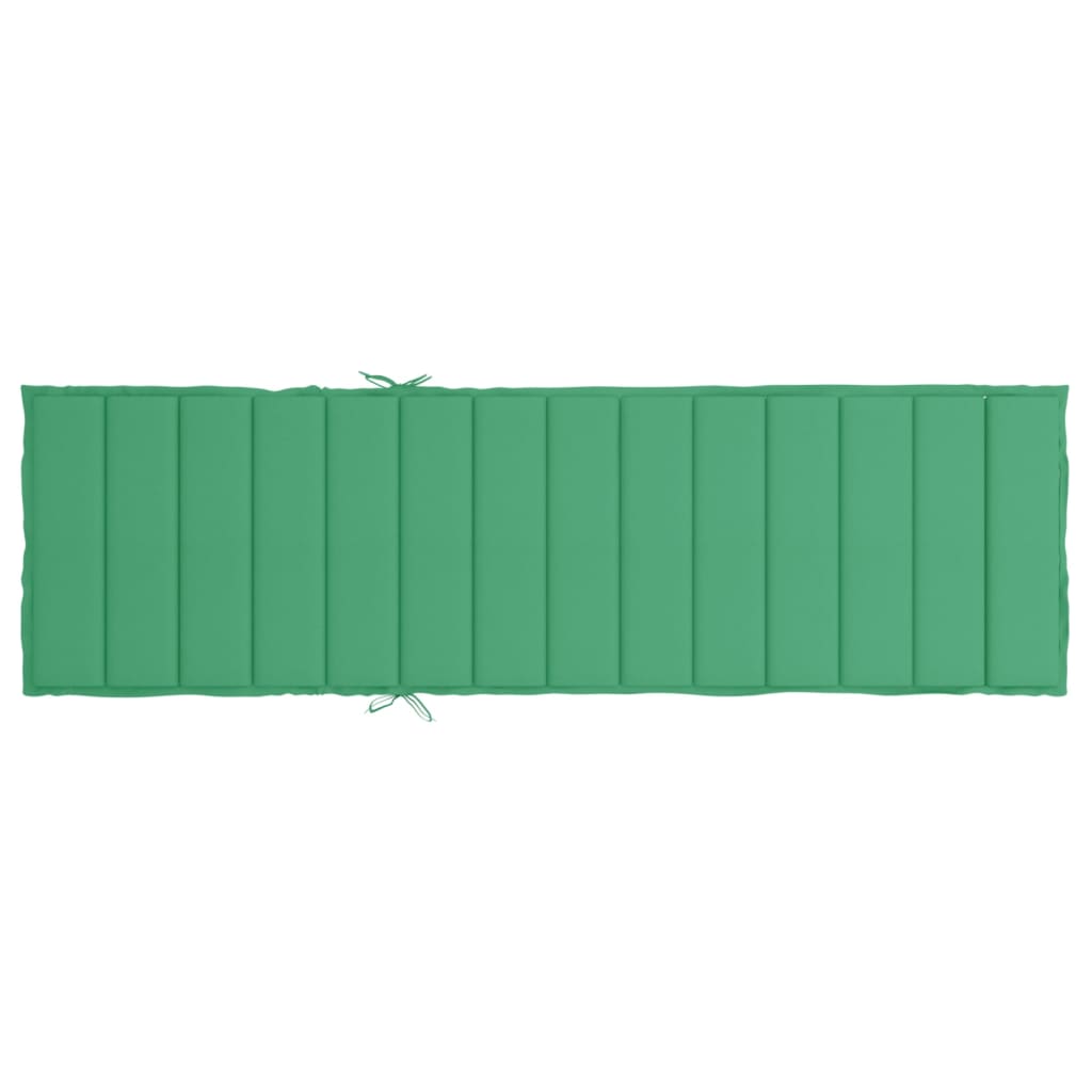 Poduška na lehátko zelená 200 x 50 x 3 cm oxfordská látka