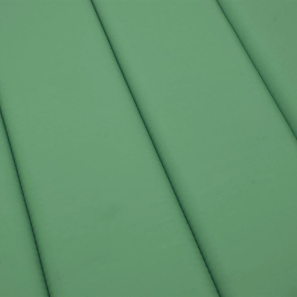 Poduška na lehátko zelená 200 x 50 x 3 cm oxfordská látka