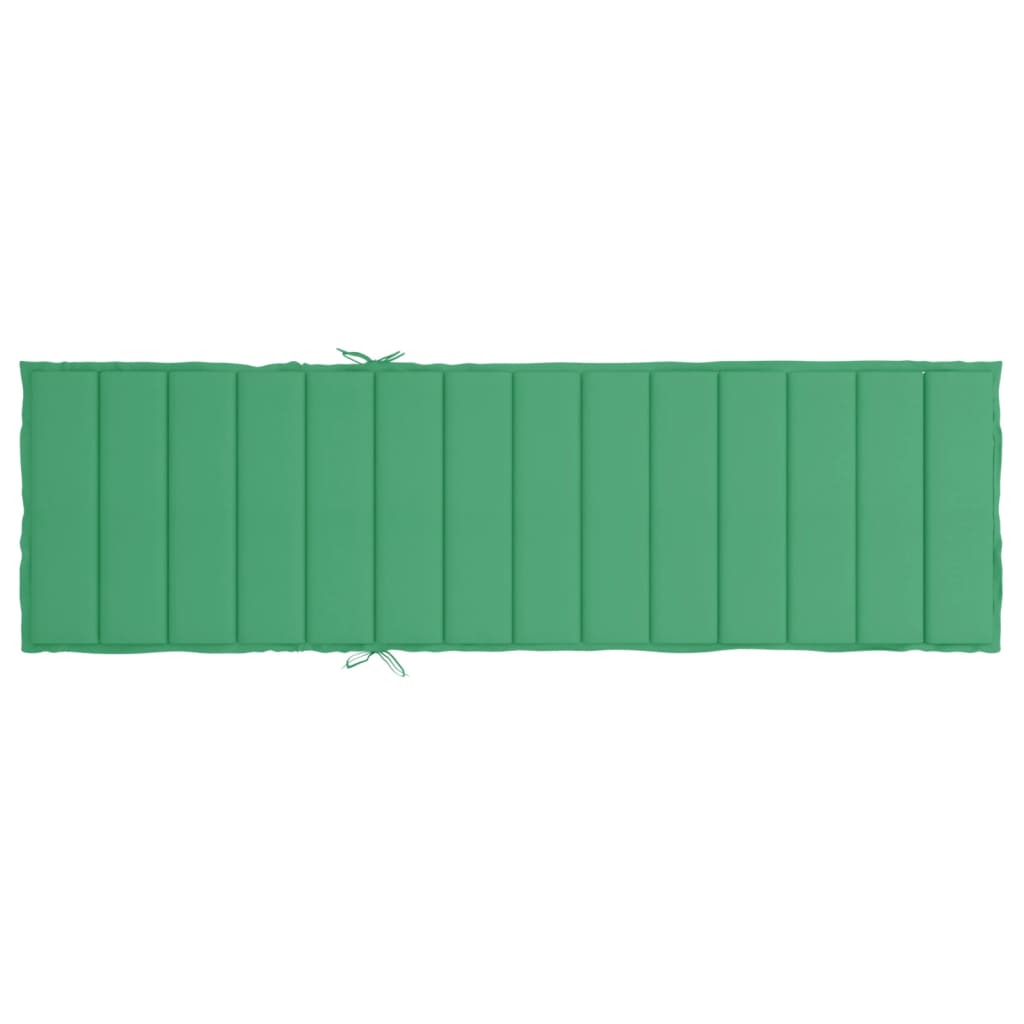 Poduška na lehátko zelená 200 x 60 x 3 cm oxfordská látka