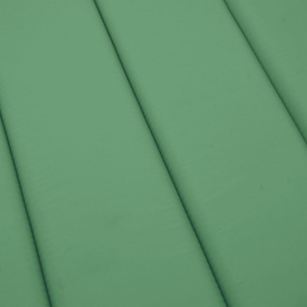 Poduška na lehátko zelená 200 x 60 x 3 cm oxfordská látka