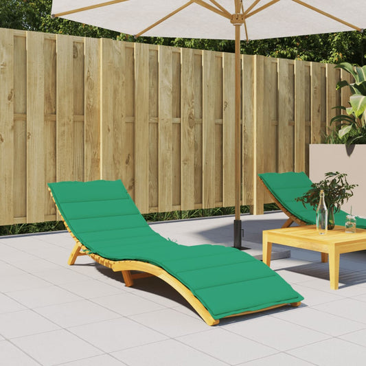 Poduška na lehátko zelená 200 x 60 x 3 cm oxfordská látka