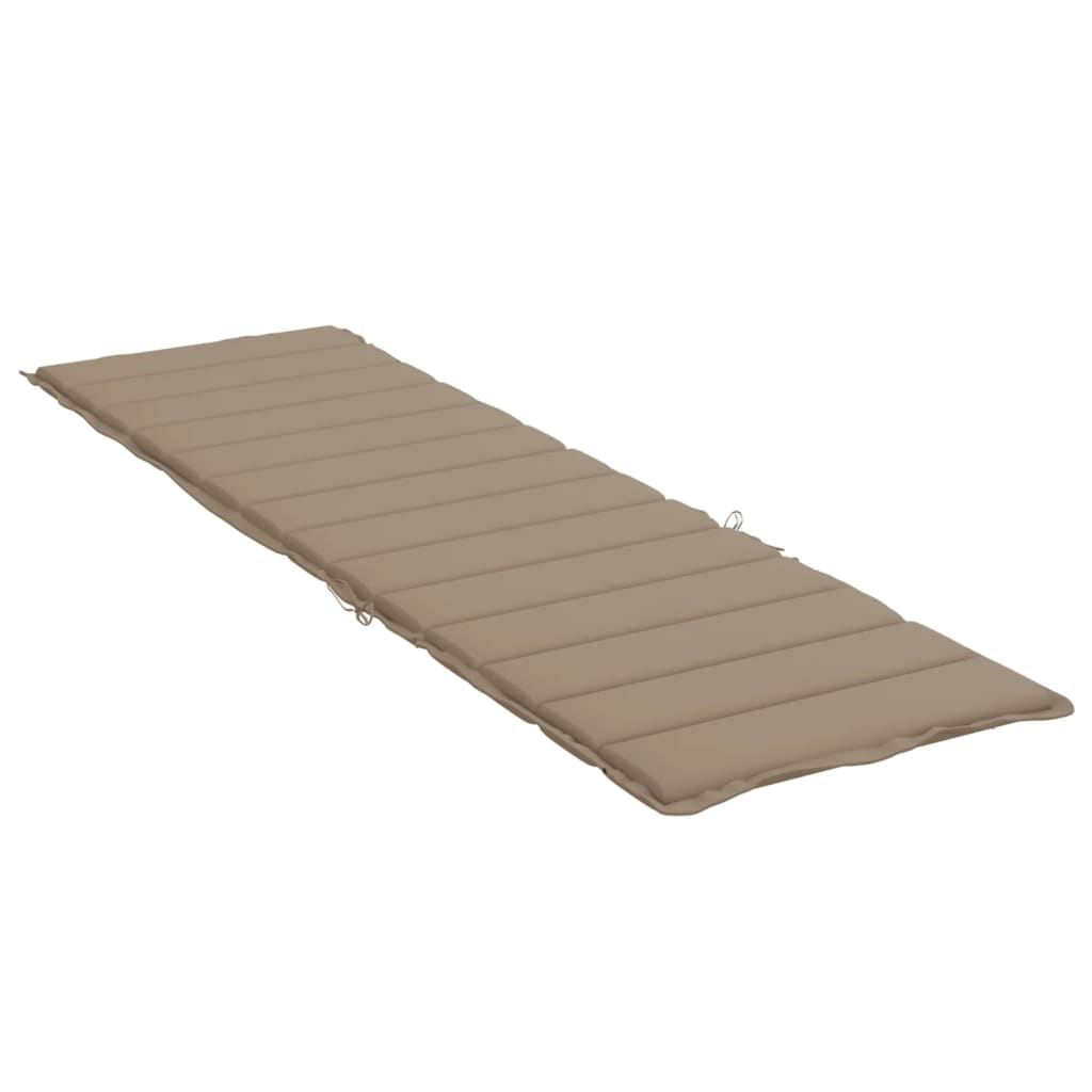 Poduška na lehátko taupe 200 x 60 x 3 cm oxfordská látka