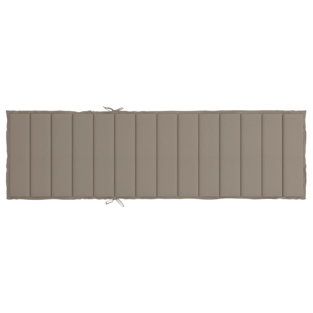 Poduška na lehátko taupe 200 x 60 x 3 cm oxfordská látka