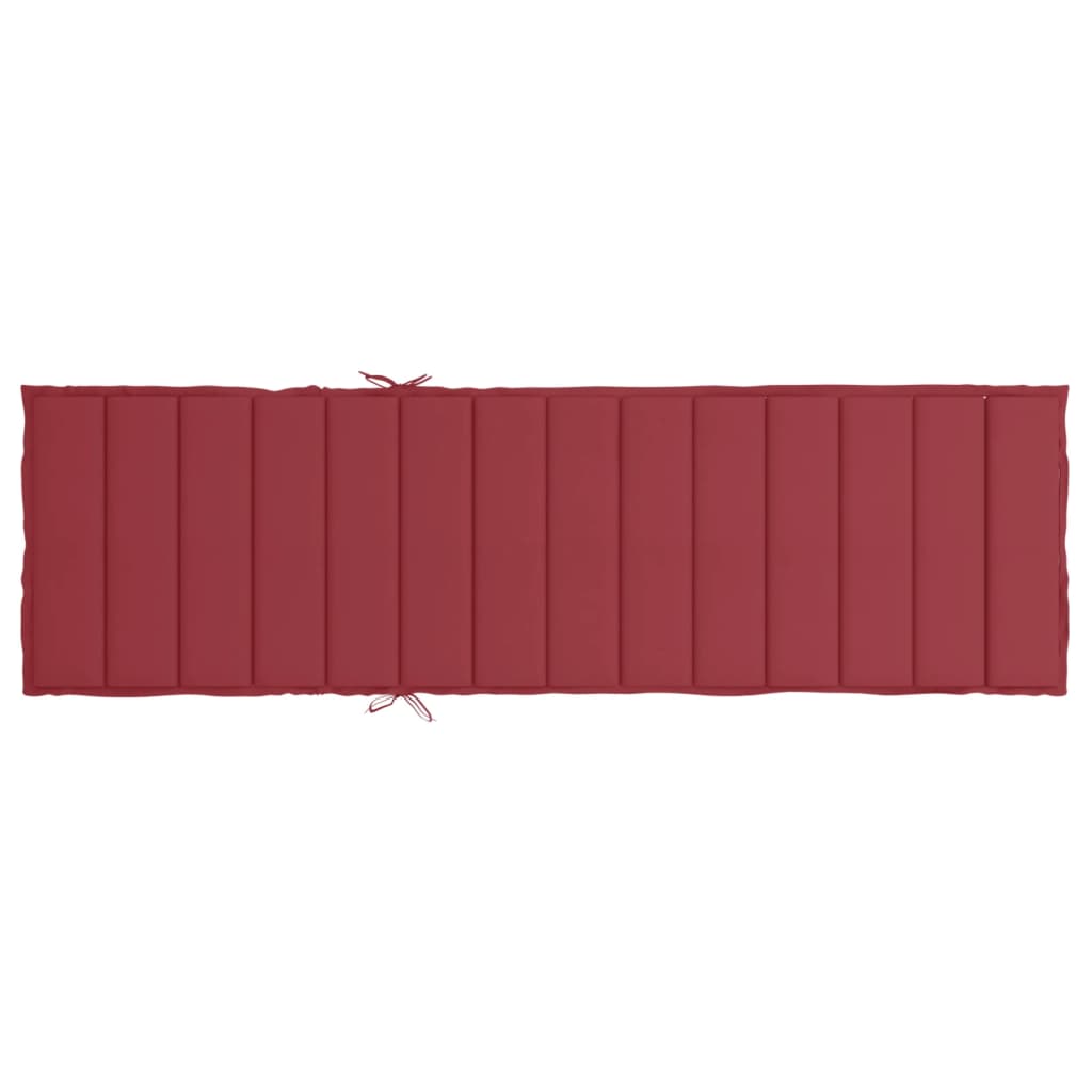 Poduška na lehátko vínová 200 x 60 x 3 cm oxfordská látka