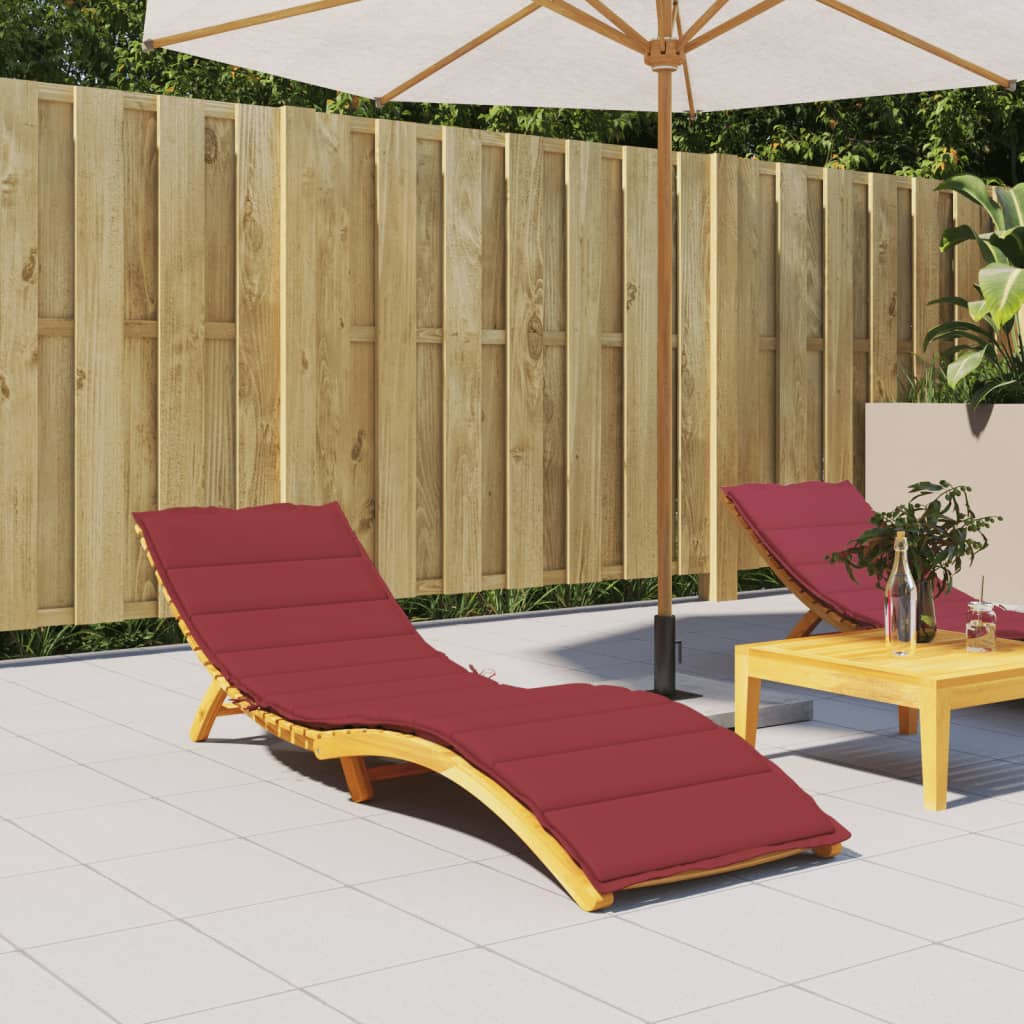 Poduška na lehátko vínová 200 x 60 x 3 cm oxfordská látka