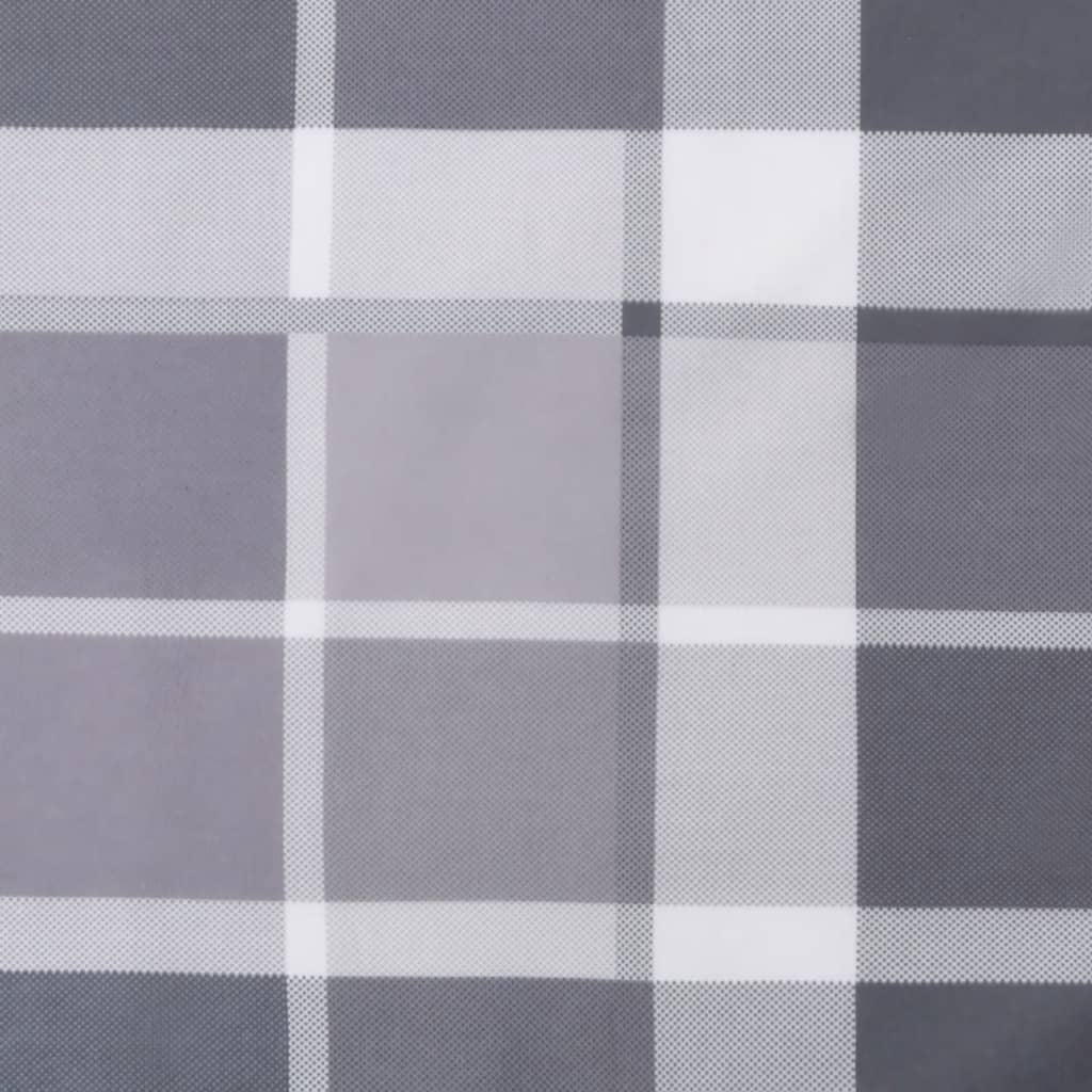 Poduška na lehátko šedá károvaná 200x60x3 cm oxfordská látka