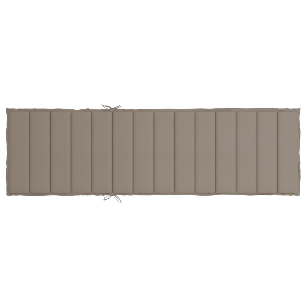 Poduška na lehátko taupe 200 x 70 x 3 cm oxfordská látka