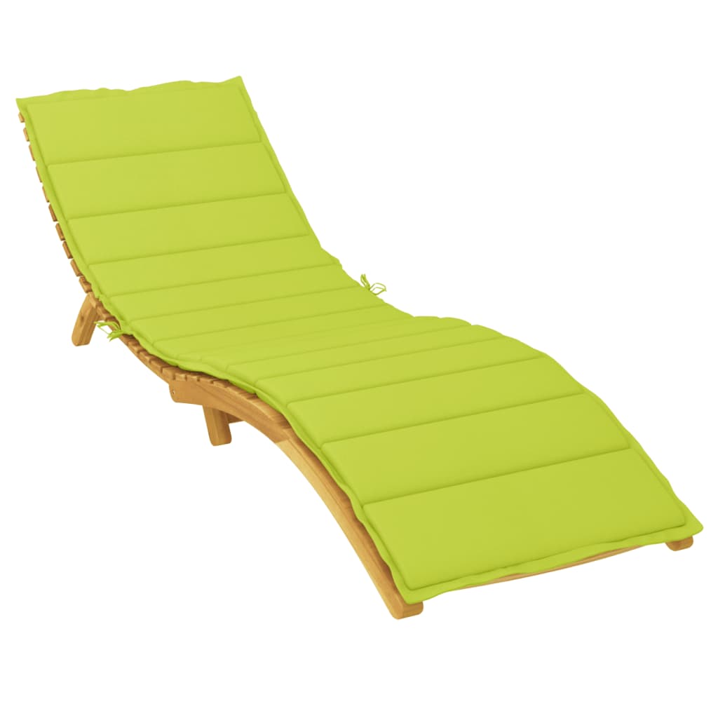 Poduška na lehátko jasně zelená 200 x 70 x 3 cm oxfordská látka