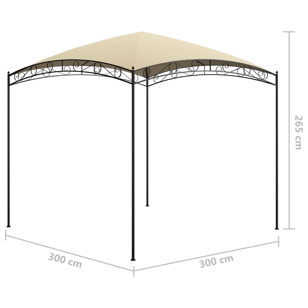 Altán 3 x 3 x 2,65 m krémový 180 g/m²