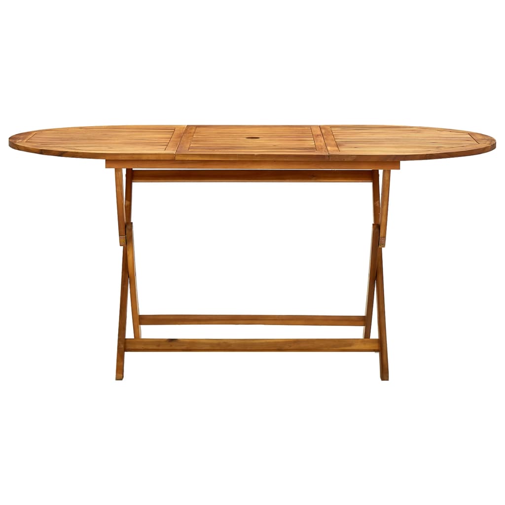 Skládací zahradní stůl 160 x 85 x 75 cm masivní akáciové dřevo