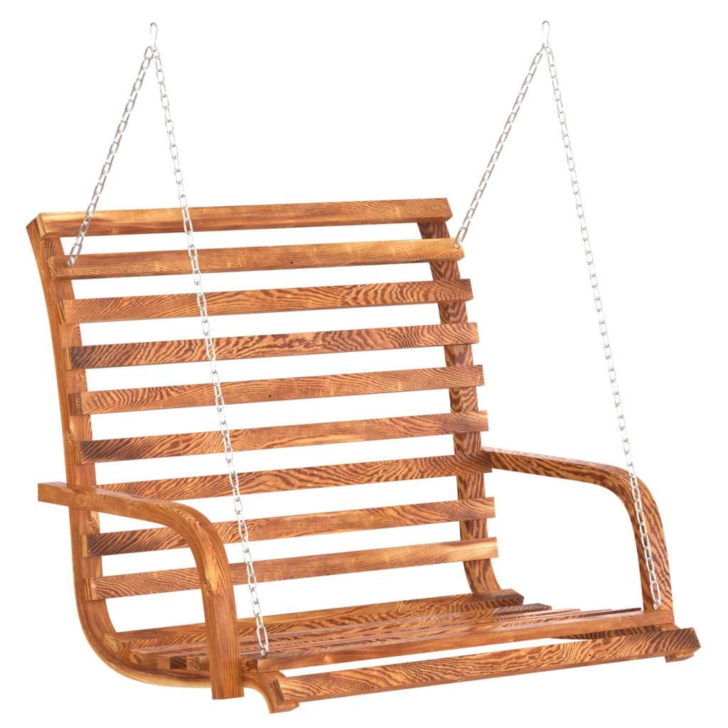 Houpací lavice ohýbané dřevo s teakovou úpravou 126x63x92 cm
