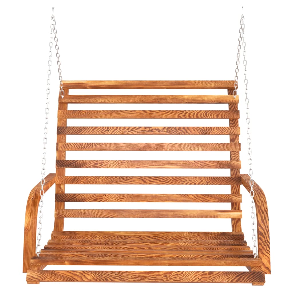 Houpací lavice ohýbané dřevo s teakovou úpravou 126x63x92 cm