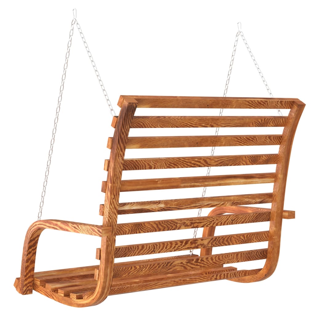Houpací lavice ohýbané dřevo s teakovou úpravou 126x63x92 cm