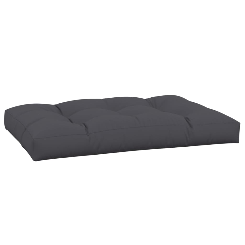 Poduška na palety antracitová 120 x 80 x 12 cm textil