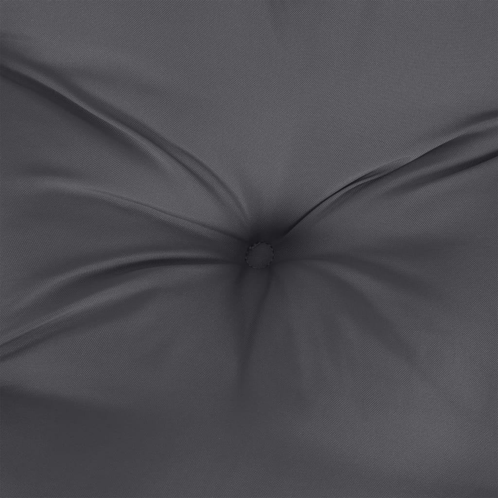 Poduška na palety antracitová 120 x 80 x 12 cm textil