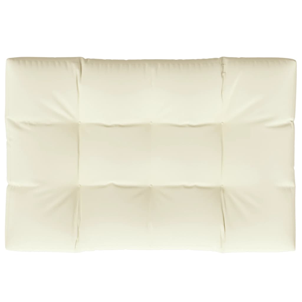 Poduška na palety krémová 120 x 80 x 12 cm textil