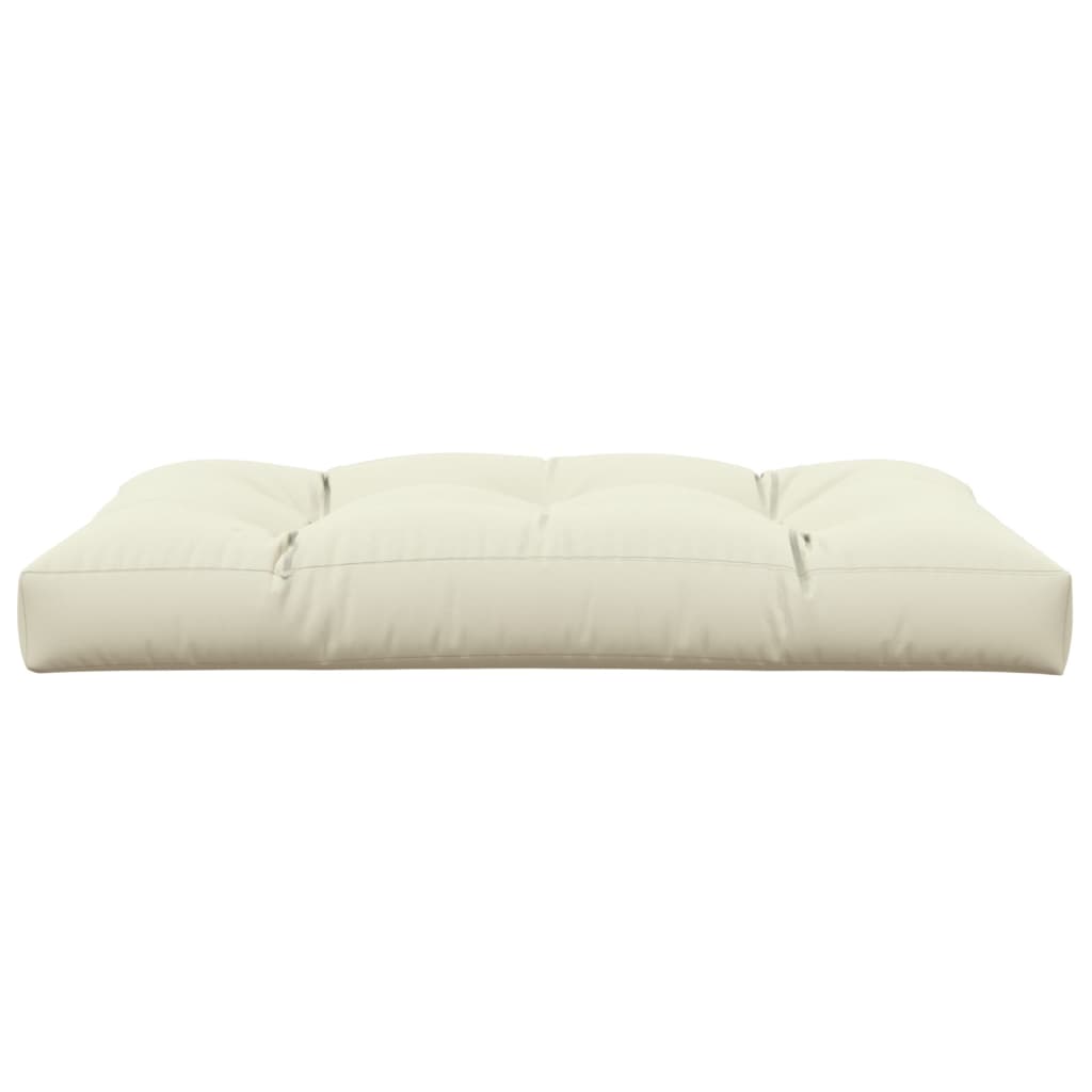 Poduška na palety krémová 120 x 80 x 12 cm textil
