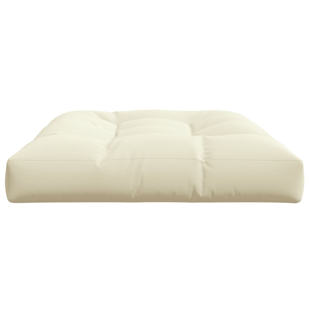 Poduška na palety krémová 120 x 80 x 12 cm textil