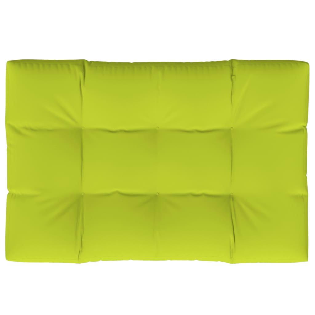 Poduška na palety jasně zelená 120 x 80 x 12 cm textil