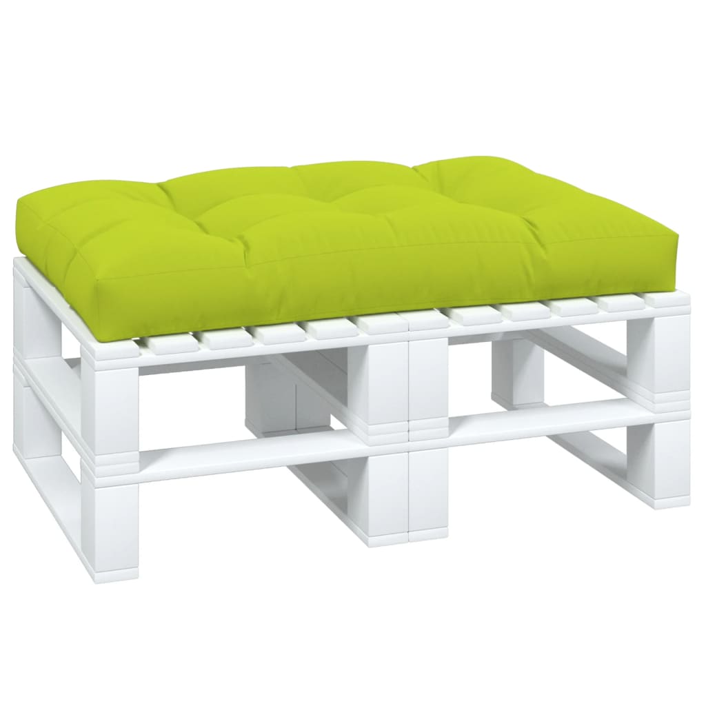 Poduška na palety jasně zelená 120 x 80 x 12 cm textil