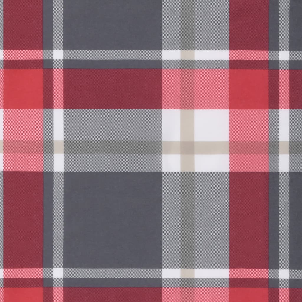 Poduška na palety červená károvaná 120 x 80 x 12 cm textil