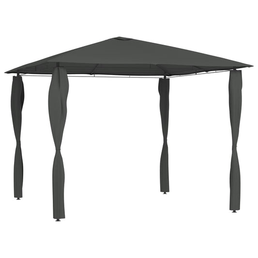 Altán s krytými sloupky 3 x 3 x 2,6 m antracitový 160 g/m²