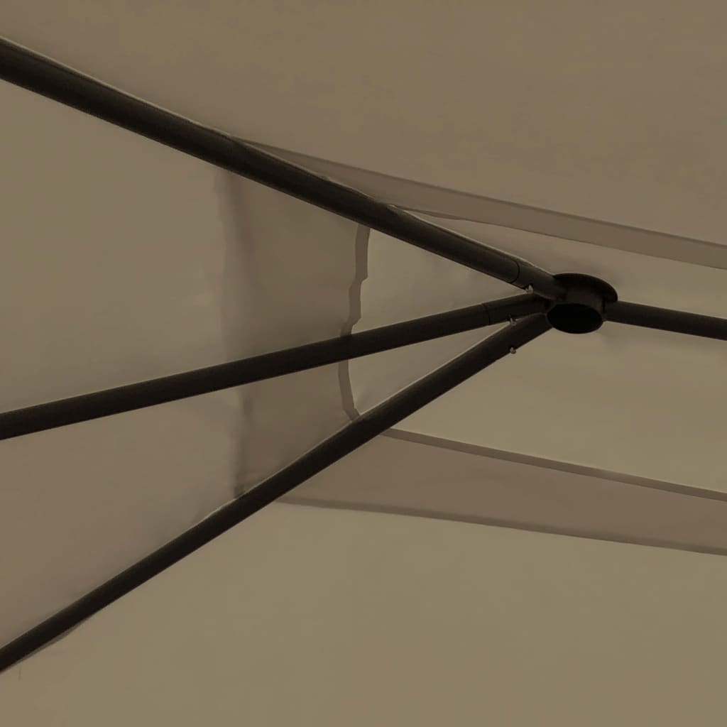 Altán s krytými sloupky 3 x 4 x 2,6 m taupe 160 g/m²