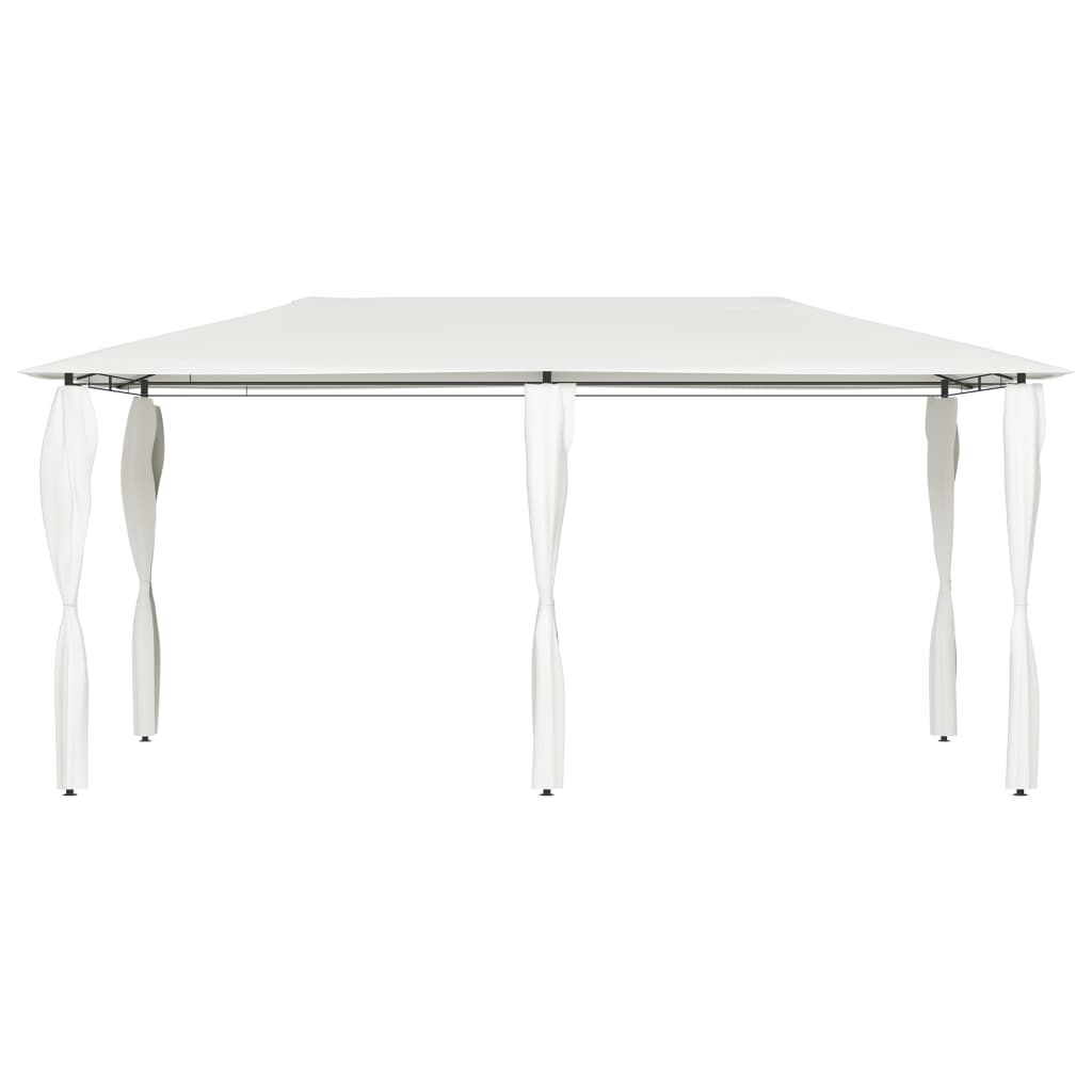 Altán s krytými sloupky 2,98 x 5,3 x 2,59 m krémový 160 g/m²