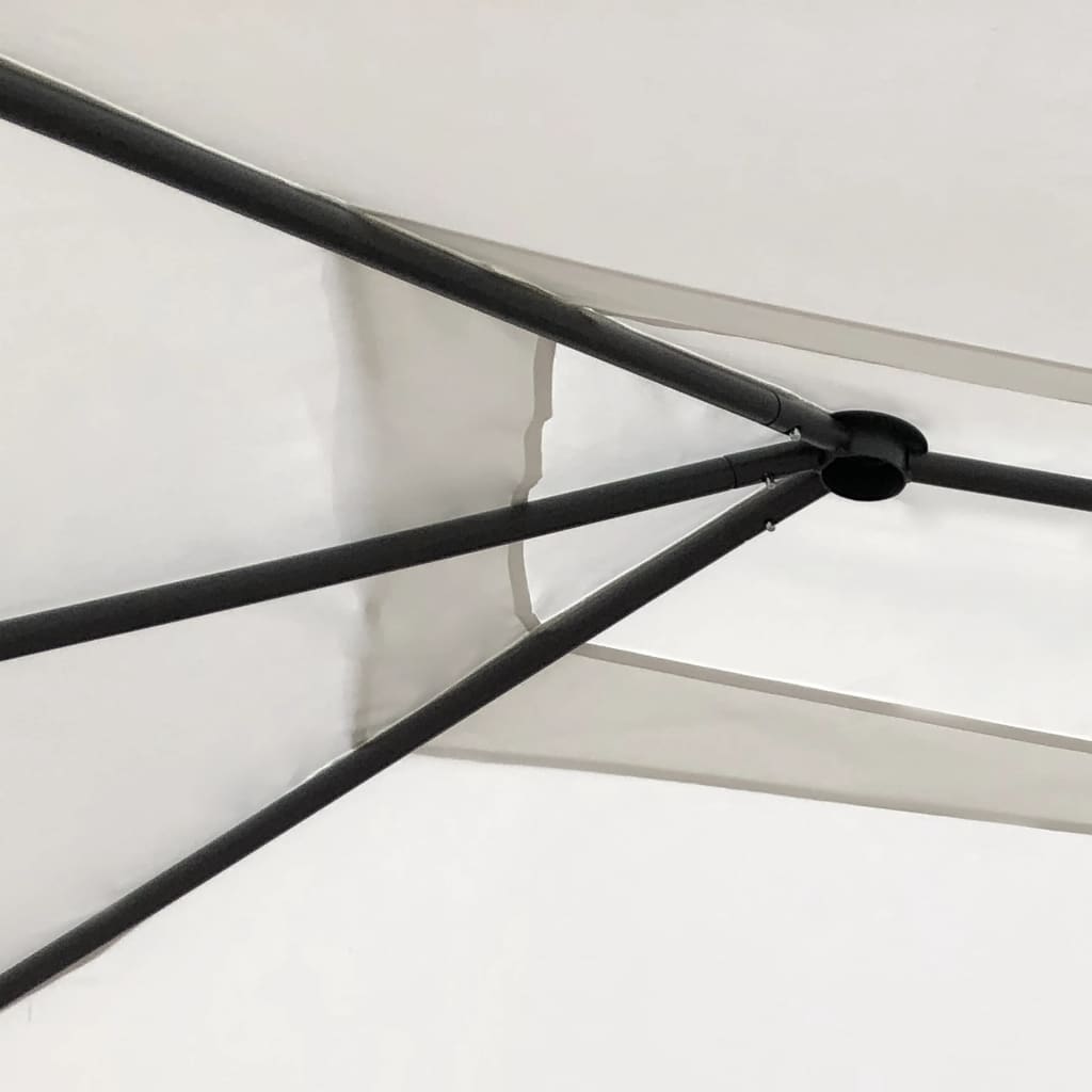 Altán s krytými sloupky 2,98 x 5,3 x 2,59 m krémový 160 g/m²