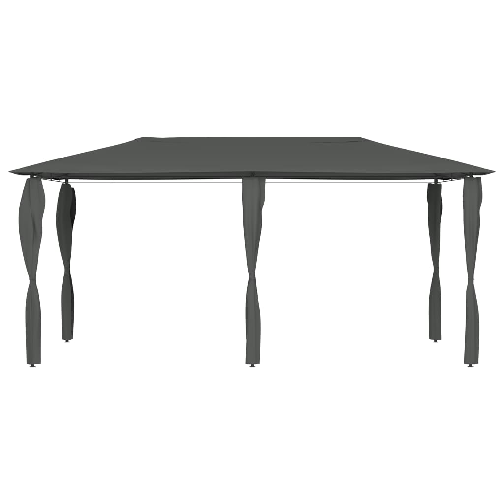 Altán s krytými sloupky 2,98 x 5,3 x 2,59m antracitový 160 g/m²