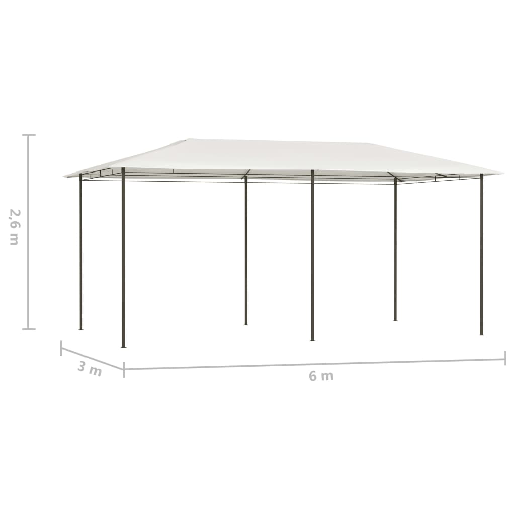 Altán 2,98 x 5,3 x 2,59 m krémový 160 g/m²