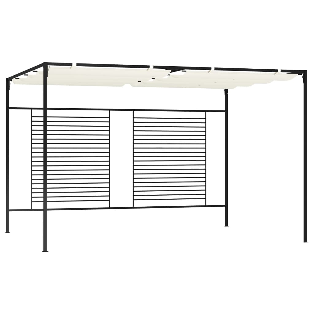Altán se zatahovací střechou 3 x 4 x 2,3 m krémový 180 g/m²