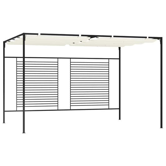 Altán se zatahovací střechou 3 x 4 x 2,3 m krémový 180 g/m²