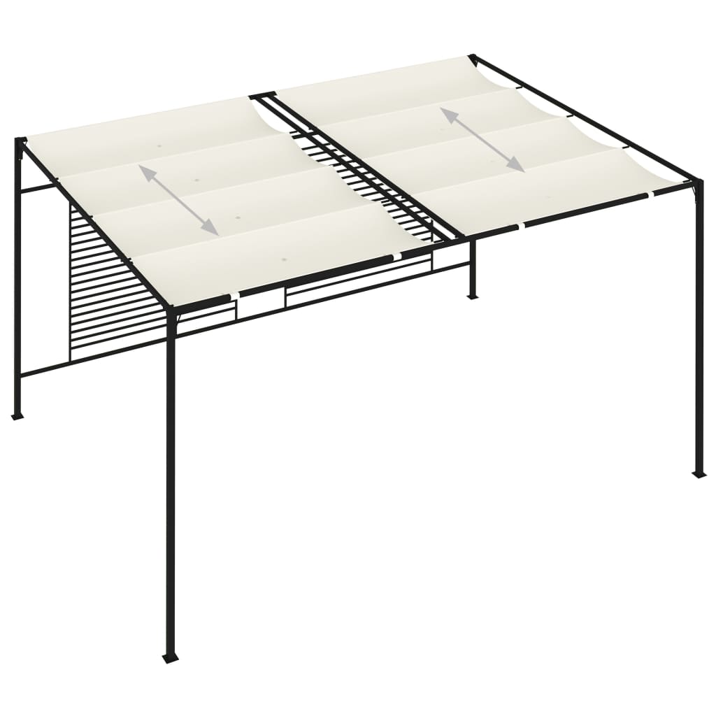 Altán se zatahovací střechou 3 x 4 x 2,3 m krémový 180 g/m²