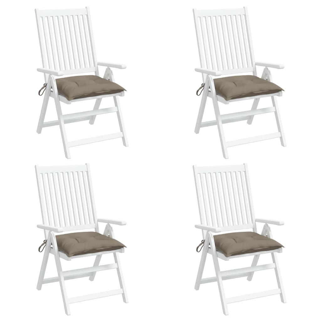 Podušky na židli 4 ks taupe 40 x 40 x 7 cm látka oxford