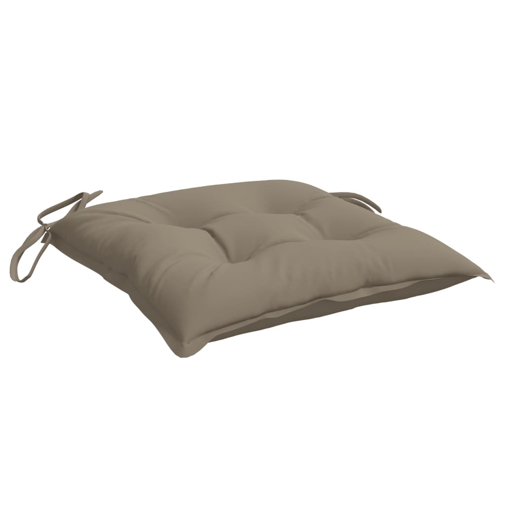 Podušky na židli 4 ks taupe 40 x 40 x 7 cm látka oxford